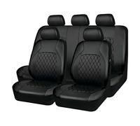 BQKCD Car Seat Covers Full Set For VW T-Cross T-Roc T-Roc Sport Caravelle Sharan Passat S, Leather Front Rear Cushion Protectors Breathable Waterproof Non-Slip Interior Accessories