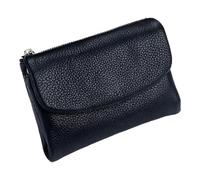 BQLFPOIHP Unisex Leather Wallet, Genuine Leather Coin Purse, Small Compact Bifold Pocket Purse with Credit Card Holder, Genuine Wallet(Black)