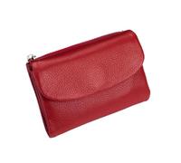 BQLFPOIHP Unisex Leather Wallet, Genuine Leather Coin Purse, Small Compact Bifold Pocket Purse with Credit Card Holder, Genuine Wallet(Red)