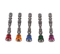 BQLZR 1/4" S2 Chrome Steel Drywall Magnetic Screwdriver Bit PH2 L65xD9mm Plasterboard Screw Bits Hex Shank with Depth Stop 1- Pack of 5