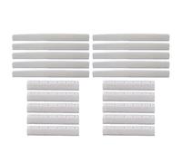 BQLZR 10 x White Bone 80mm Bridge Saddles Slotted Nuts Set for 6 String Classic Guitar