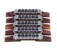 BQLZR 15mm Width Rosewood Jazz Acoustic Guitar Tunomatic Bridge With Chome Saddles Pack of 5