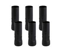 BQLZR 25x80mm Black Candle Light Covers Sleeves Chandelier Socket Cover Pack of 6