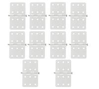 BQLZR 28x16mm Rectangle Beige Foldable Plastic Pinned Hinges for DIY RC Airplane Pack of 10