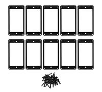 BQLZR 3.5x1.8x0.2Inch Plastic Black Electric Guitar Pickup Mounting Frames Pack of 10