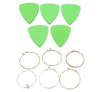 BQLZR 3.8mm Green Wool Guitar Picks with Strings Pack of 11