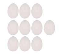 BQLZR 36 x 26mm Solid Plastic Eggs Dummy Eggs For Racing Bag Trick White Pack of 10