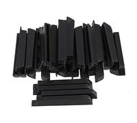 BQLZR Black Vintage Antique PVC Piano Key Tips Piano Keys Flats Repair Replacement Parts Pack of 36