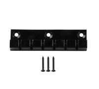 BQLZR Black Zinc Alloy Saddle Bridge Tailpiece for 6-String Electric Guitar Hard Tail