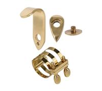 BQLZR Double Screws Tenor Saxophone Mouthpiece Ligature w/Thumb Hook Rest Support Kit