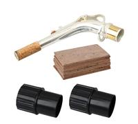 BQLZR E Flat Alto Saxophone Elbow Bend Neck with End Cap Plug and Neck Cork Pack of 13