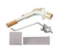 BQLZR E Flat Alto Saxophone Elbow Bend Neck with Music Lyre Holder 4mm Round Jack Kit