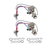 BQLZR Prewired Electric Guitar Wiring Harness 3-Way Toggle Switch 1V1T 500k Pack of 2