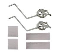 BQLZR Saxophone Clarinet Nickel Lyre Sax Clip Clamp for Sax Parts Silver 4mm Pack of 2