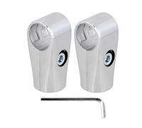 BQLZR Silver 25mm Inner Dia Two-Way Shelf Display Rack Scaffold Tube Connector Aluminum Alloy Pipe Fittings Pack of 2