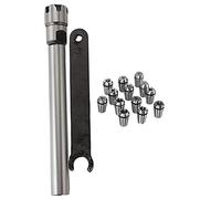 BQLZR Steel ER11 Spring Collet + CNC Mill C12-ER11M-100L Straight Shank Chuck with Wrench Pack of 15