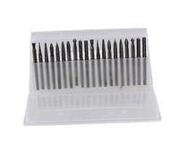 BQLZR Tungsten Steel Grinding Head Rotary File Burr Set Tungsten Carbide Rotary File Bur Burr Grinding Double Rotary Burr Set Pack of 20