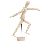 BQLZR Wooden 12In Artist Drawing Manikin Articulated Mannequin w/Base Flexible Body