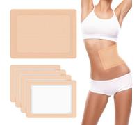BQMEZRNUS 20Pcs Castor Oil Patches, Self-Adhesive | Organic cotton belly wrap pads, highly absorbent anti-seepage for liver detox sleep aid, no wash easy use kit