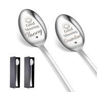 BQMEZRNUS 2PCS Nanny Grandad Spoon Gift Set, Stainless Steel