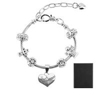 BQMEZRNUS First Holy Communion Glitter Charm Bracelet for Girls - Personalized Engraved With Pendant