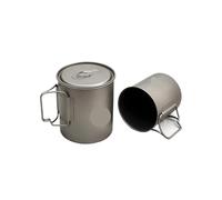 BQRTVXSD Compatible for TOAKS 750ml & 450ml Titanium Cup Set, Ultralight Outdoor Tableware Camping Mug and Pot Combo