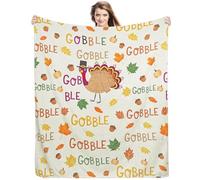 bqsjduidnc Thanksgiving Throw Blanket Turkey Fall Fleece Flannel Blanket Funny Thanksgiving Gifts Soft Cozy Plush Blankets for Couch Bed Sofa Fall Turkey Decor 60"X50"