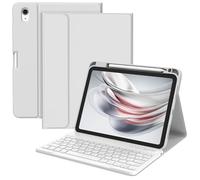 BQSS Case with Keyboard for iPad A16 11 Generation 2025/10 Generation 10.9 Inch 2022, Magnetic Bluetooth Removable QWERTZ German, with Pen Holder for iPad 11th/10th Gen Keyboard Case (Grey)