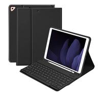 BQSS for iPad 9th/8th/7th Generation Case with Wireless Bluetooth Keyboard, 10.2 inch, Flip Stand, Auto Sleep/Wake, Adjustable Viewing Angles, Pencil Holder (Black)