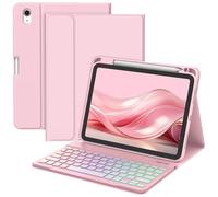 BQSS Keyboard Case for iPad A16 11th Generation 2025/10th Generation 2022, 7 Colour Backlit, Built-in Pen Holder and Detachable Wireless Bluetooth Keyboard Case for ipad 11/10.9 inch
