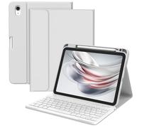 BQSS Keyboard Case for iPad A16 11th Generation 2025/10th Generation 2022, Case with keyboard for ipad 11/10.9 inch, Detachable Wireless Bluetooth Keyboard Case with Pencil Holder(Grey)
