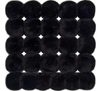 BQTQ 26 Pcs Faux Fur Pom Poms DIY Hat Pompoms with Elastic Loop (Black)
