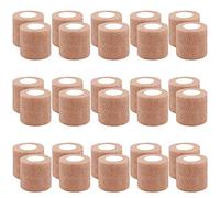 BQTQ 30 Rolls Cohesive Bandage 2 Inch Self Adherent Sport Wrap Tape Breathable Athletic Tape for Human and Animals Ankle Sprains Swelling, Beige