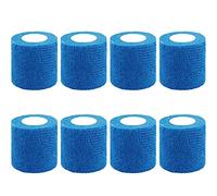 BQTQ 8 Rolls Cohesive Bandage 2 Inch Self Adherent Sport Wrap Tape Stretch Bandage Wrap Athletic Tape for Human and Animals Ankle Sprains Swelling, Blue