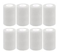 BQTQ 8 Rolls Cohesive Bandage 4 Inch Self Adherent Sport Wrap Tape Stretch Bandage Wrap Athletic Tape for Human and Animals Ankle Sprains Swelling, White