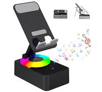 BQULLIQD Bluetooth Audio Power Bank Bracket,2024 New Foldable Cellphone Stand with Bluetooth Speaker and Power Bank,3-in-1 Foldable Cell Phone Stand(Grey)