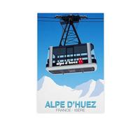 BQUWR Alpe D'huez Ski Resort Poster Art Canvas Poster Wall Art Print Picture Paintings 20x30inch(50x75cm)
