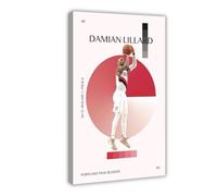 BQUWR Damian Lillard Art Poster（1） Canvas Poster Bedroom Decor Landscape Decor Gift 16x24inch(40x60cm)