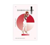 BQUWR Damian Lillard Art Poster（1） Canvas Poster Wall Art Print Picture Paintings 24x36inch(60x90cm)