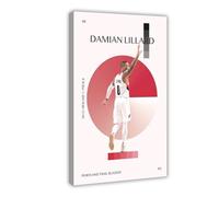 BQUWR Damian Lillard Art Poster（2） Canvas Poster Wall Art Print Picture Paintings 16x24inch(40x60cm)