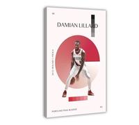 BQUWR Damian Lillard Poster Art Canvas Poster Wall Art Print Picture Paintings 24x36inch(60x90cm)