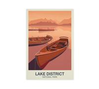 BQUWR Lake District National Park Poster Art Canvas Poster Wall Art Print Picture Paintings 16x24inch(40x60cm)