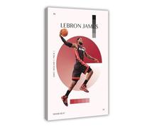 BQUWR LeBron James Poster, Miami Canvas Poster Wall Art Print Picture Paintings 24x36inch(60x90cm)