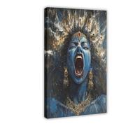 BQUWR Poster of The Hindu Goddess Kali Art Canvas Poster Wall Art Print Picture Paintings 08x12inch(20x30cm)