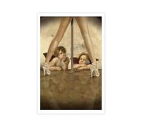 BQUWR Retro Not So Little Angels Poster Canvas Poster Bedroom Decor Landscape Decor Gift 12x18inch(30x45cm)