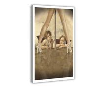 BQUWR Retro Not So Little Angels Poster Canvas Poster Wall Art Print Picture Paintings 12x18inch(30x45cm)