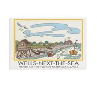 BQUWR Wells-Next-The-sea Travel Retro Canvas Poster Wall Art Print Picture Paintings 20x30inch(50x75cm)
