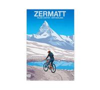 BQUWR Zermatt Mountain Bike Poster Retro Canvas Poster Wall Art Print Picture Paintings 20x30inch(50x75cm)