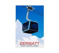 BQUWR Zermatt Pininfarina Cable Car Poster Retro Canvas Poster Wall Art Print Picture Paintings 20x30inch(50x75cm)