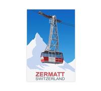 BQUWR Zermatt Retro Poster Canvas Poster Wall Art Print Picture Paintings 20x30inch(50x75cm)